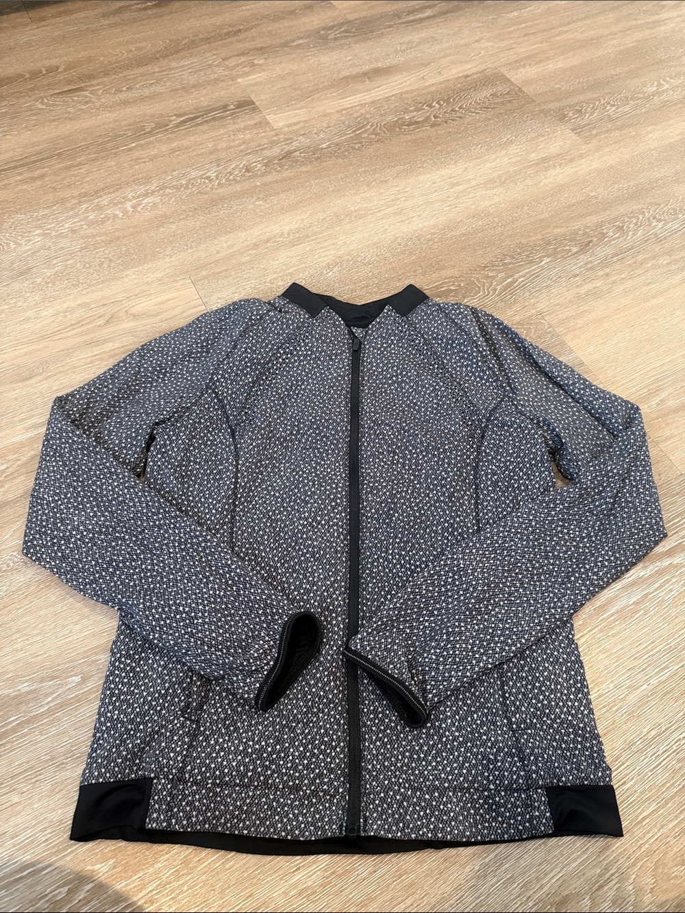 lululemon athletica Charcoal Textured Bomber Jacket